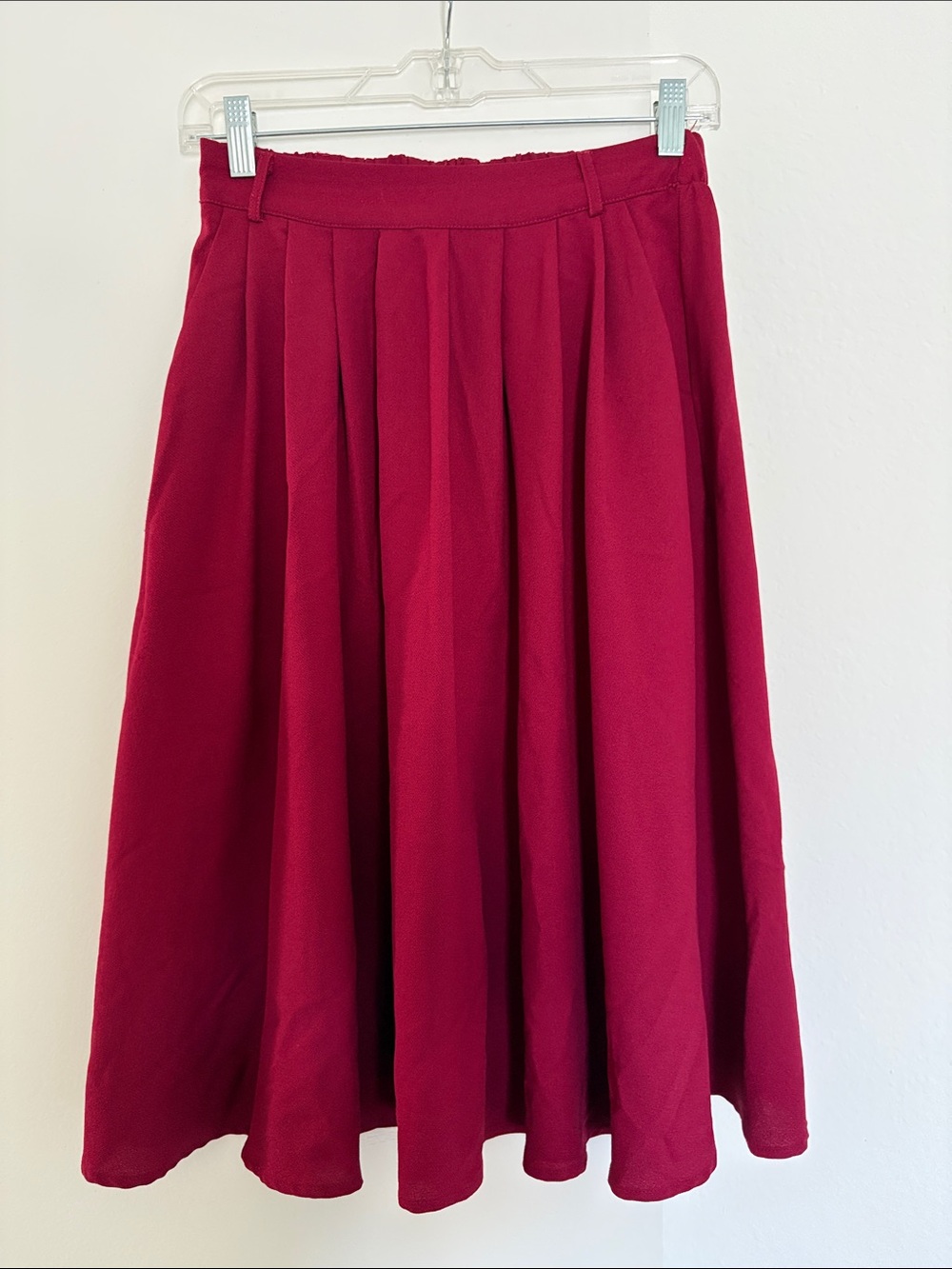 ModCloth Women's Burgundy Circle Skirt